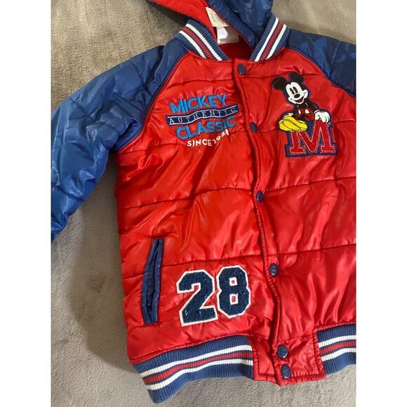 Disney Store Kids Full Zip Puffer Hooded Mickey Mouse Jacket - 5/6 - Picture 5 of 13